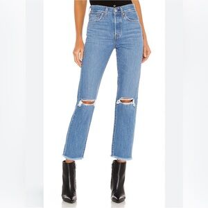 LEVI'S Wedgie Straight Ankle in Market Street Sz 25 from Revolve